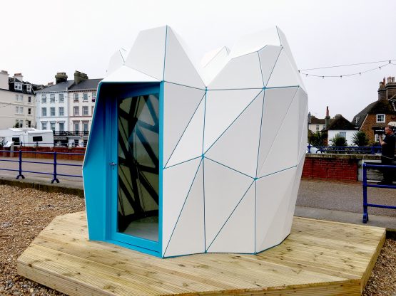'What un-earthed' Beach hut.