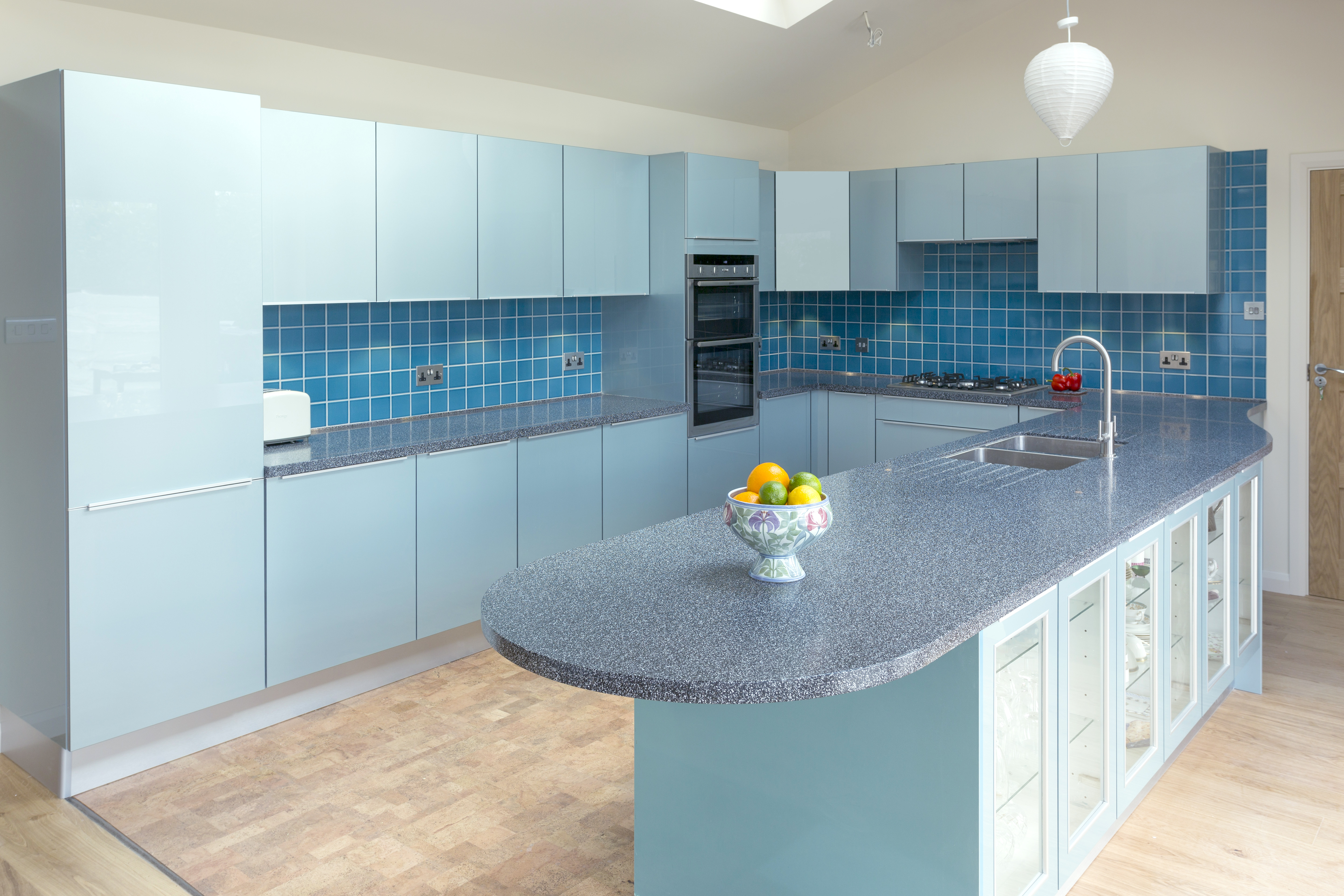 Private Client. Kitchen worksurfaces and splashbacks